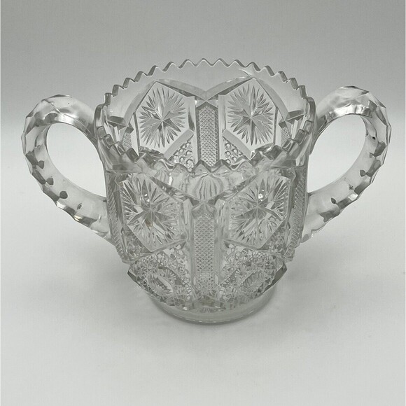 Vintage 1930s Imperial Glass Clear Mogul Variant Mini Open Sugar EAPG Dish - Picture 2 of 6